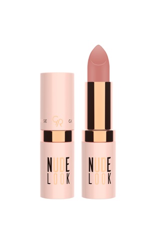 رژ لب جامد مات گلدن رز مدل Nude Look کد 02