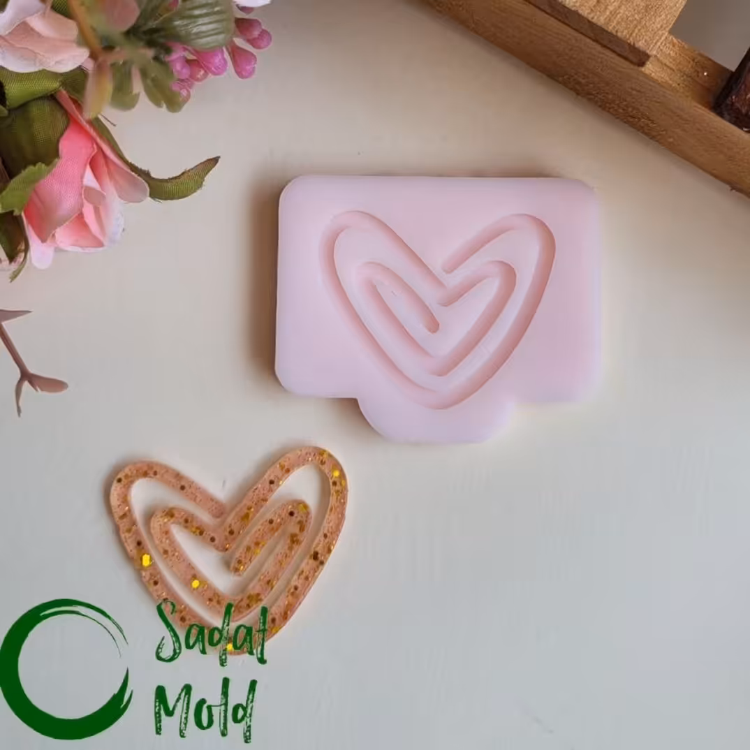 قالب سیلیکونی گیره کاغذ قلبی