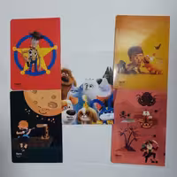 دفتر 40 برگ  تک خط ته چسب جلد گلاسه طرح پسرانه الیپون آساناپخش 