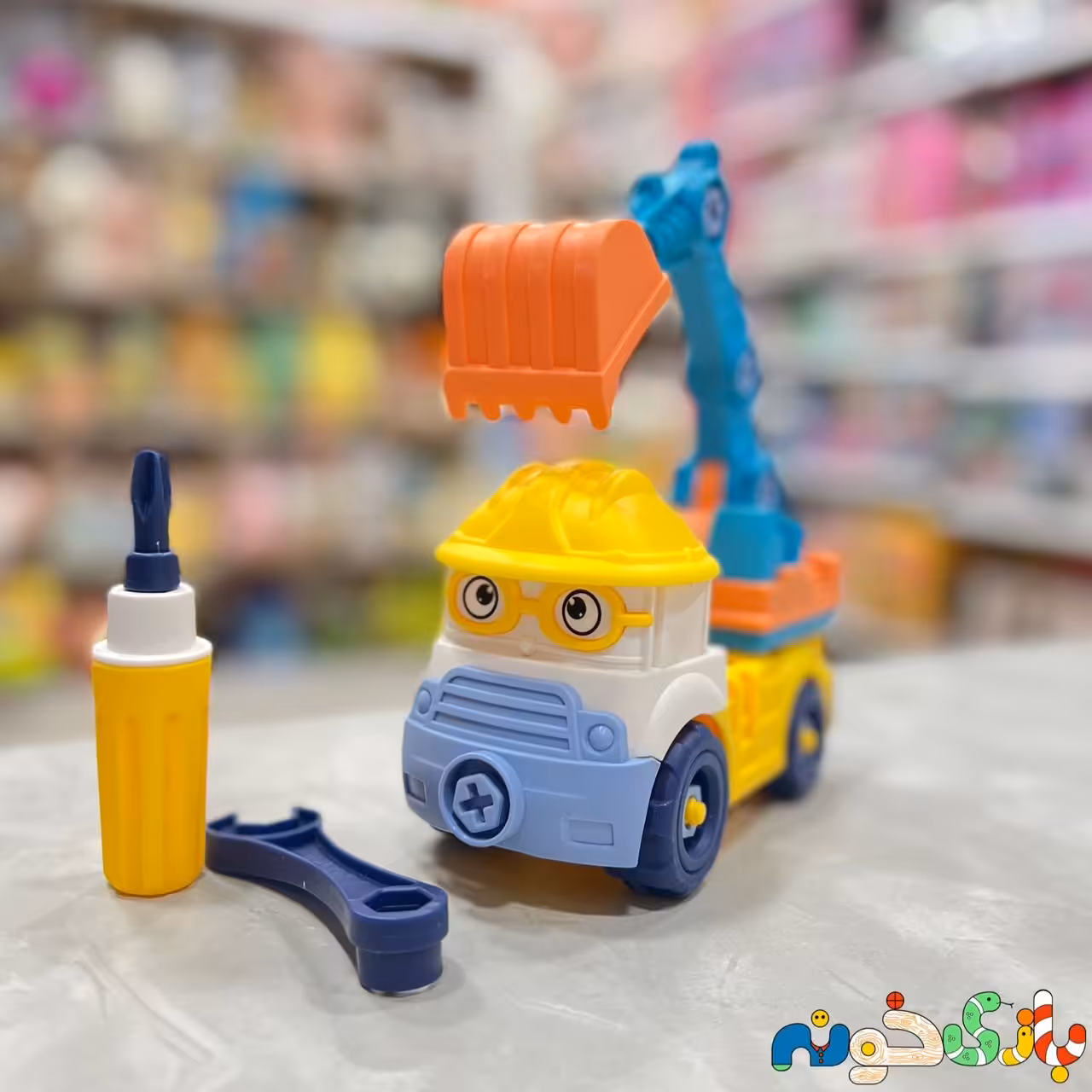 اسباب بازی ماشین های راهسازی  طرح دایناسور  پیچ و مهره ای 
