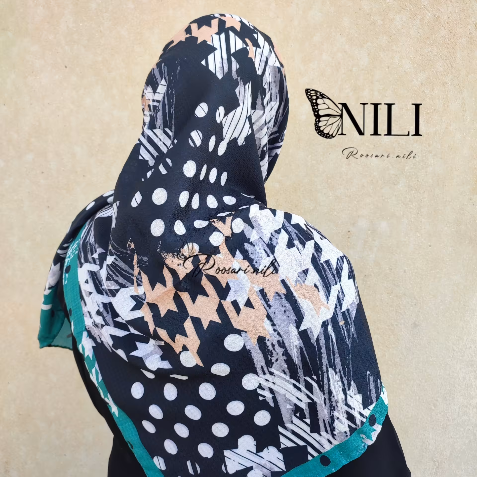 روسری قواره کوچک سبز جذاب