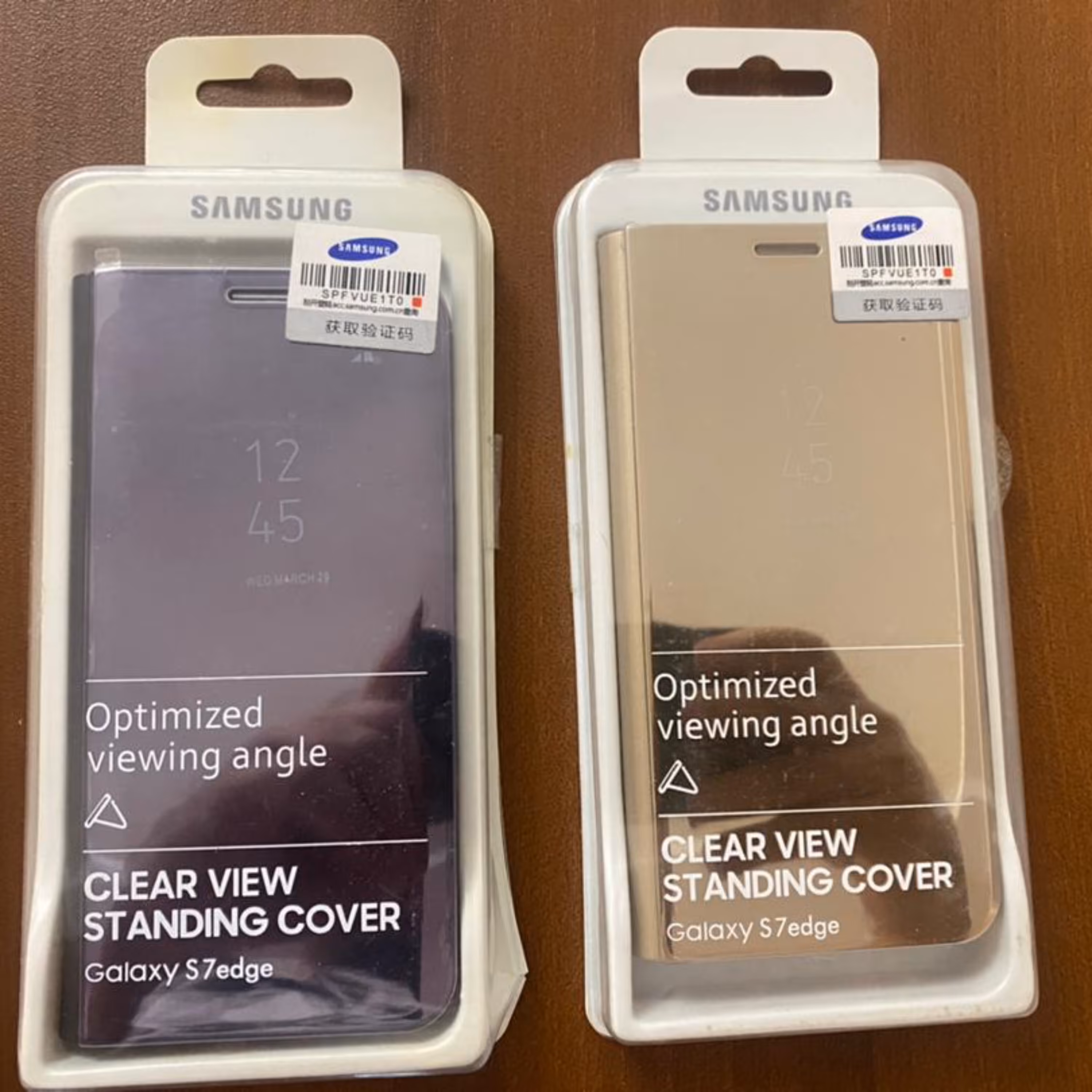 کیف کلاسوری clear view standing s7 edge