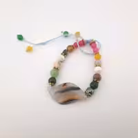 دستبند عقیق رنگی رنگی افسانه230