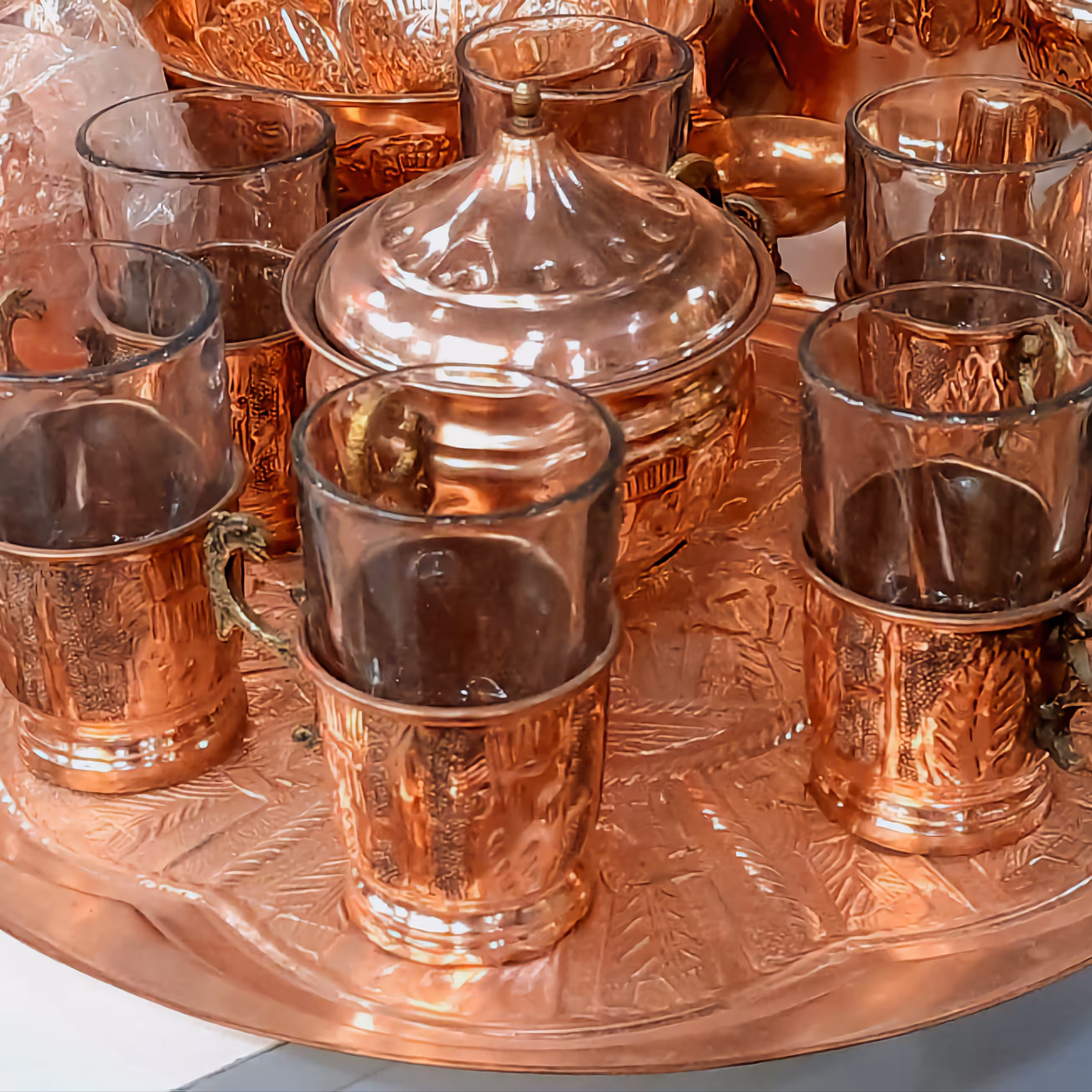 سرویس چایخوری مسی 