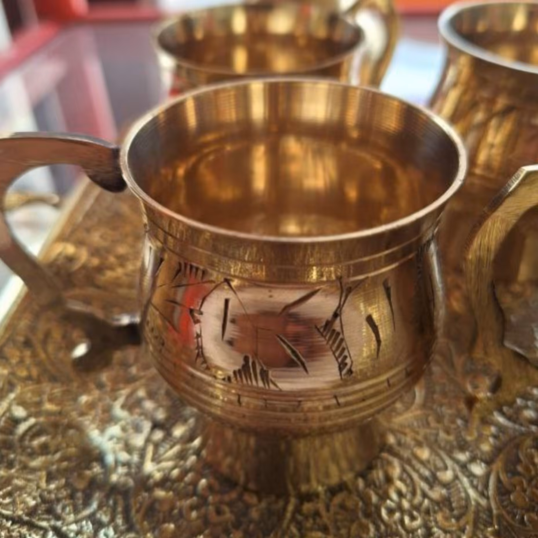 فنجان برنزی قلم دست هندوستان