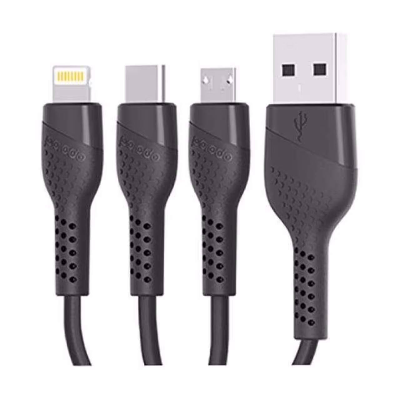 کابل تبدیل USB به لایتنینگ/USB-C/microUSB پرودو مدل PD-KYC-31 طول 0.14 متر
