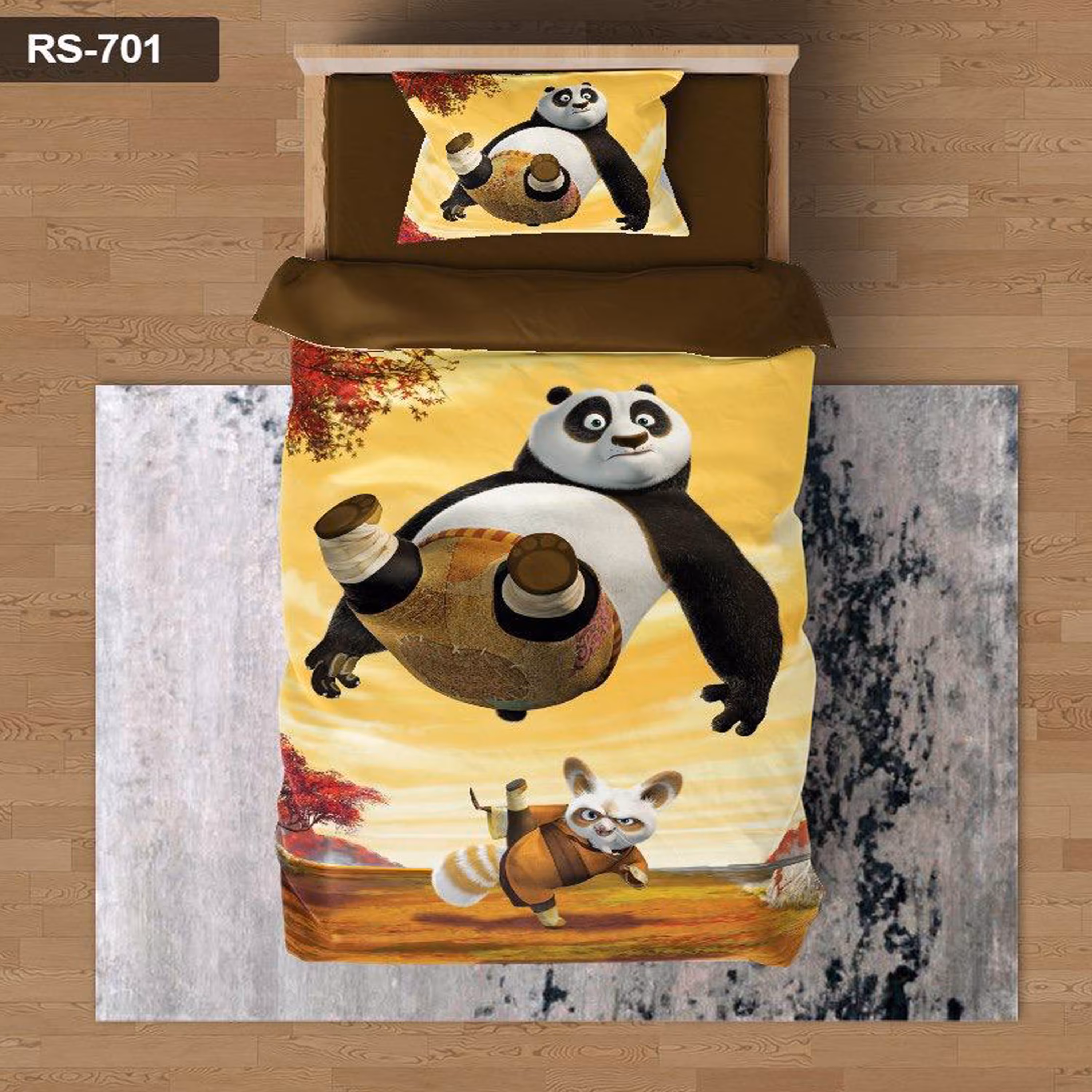 سرویس روتختی 1 نفره تنسل چاپی برندترک لند (Turk Land)  کد rs 701