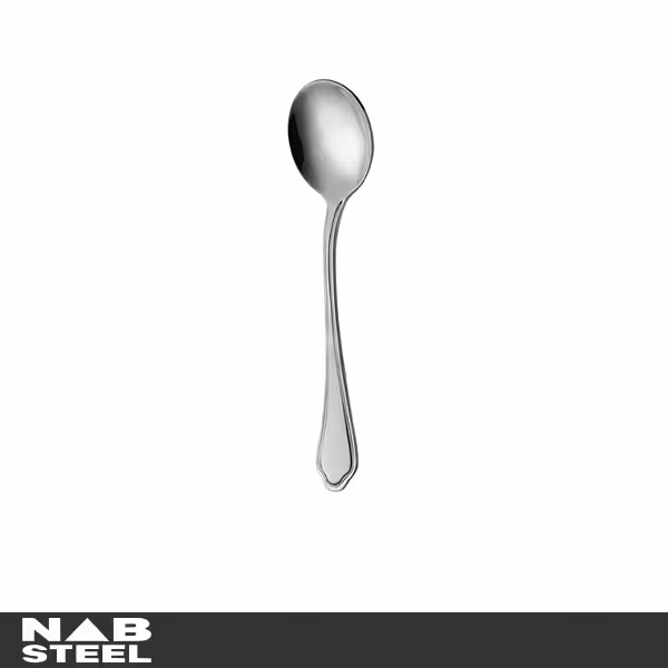 قاشق سوپ خوری ناب استیل 6 پارچه مدل ونیز استیل براق