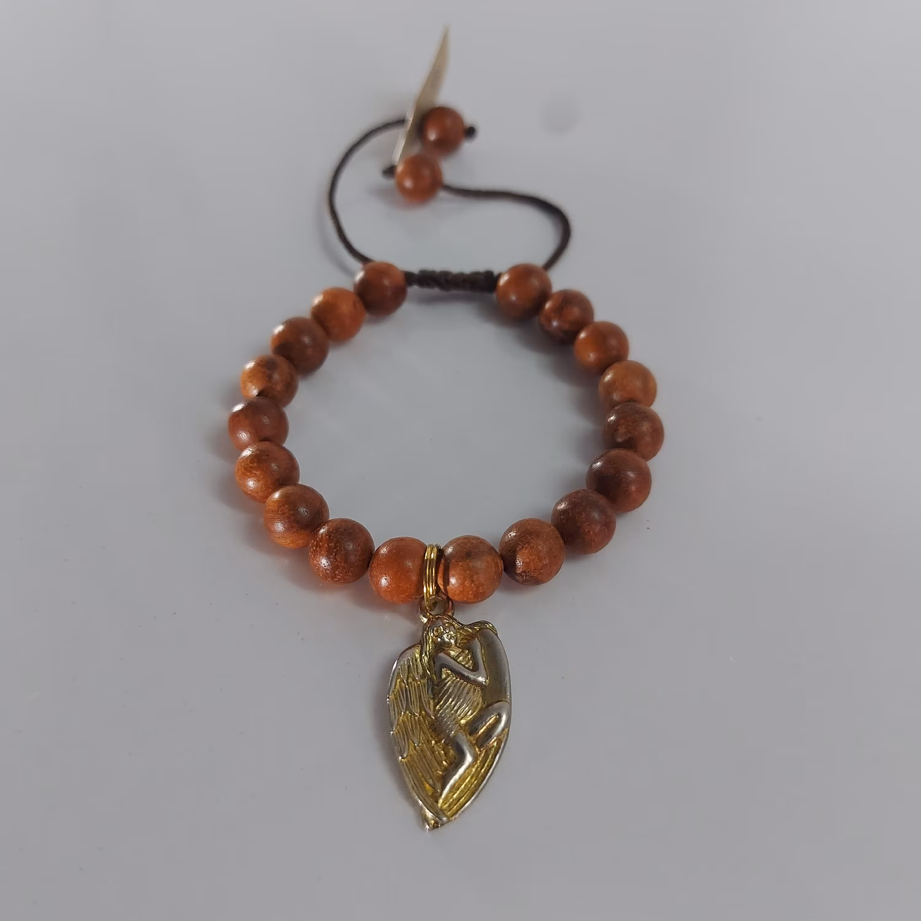  دستبند چوبی با آویز فرشته کد H025