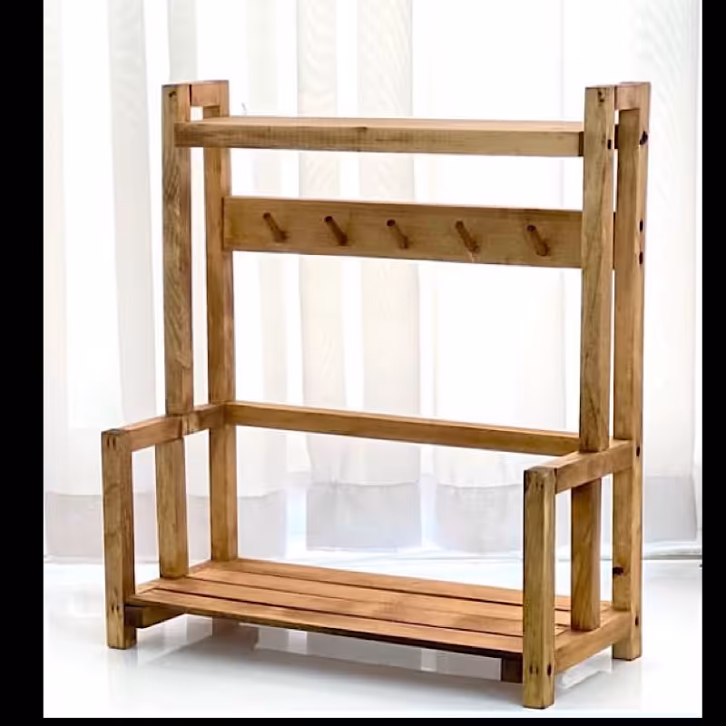 استند چوبی دو طبقه