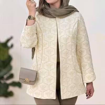 مانتو مجلسی ژاکارد ترک مزونی مدل نارمک