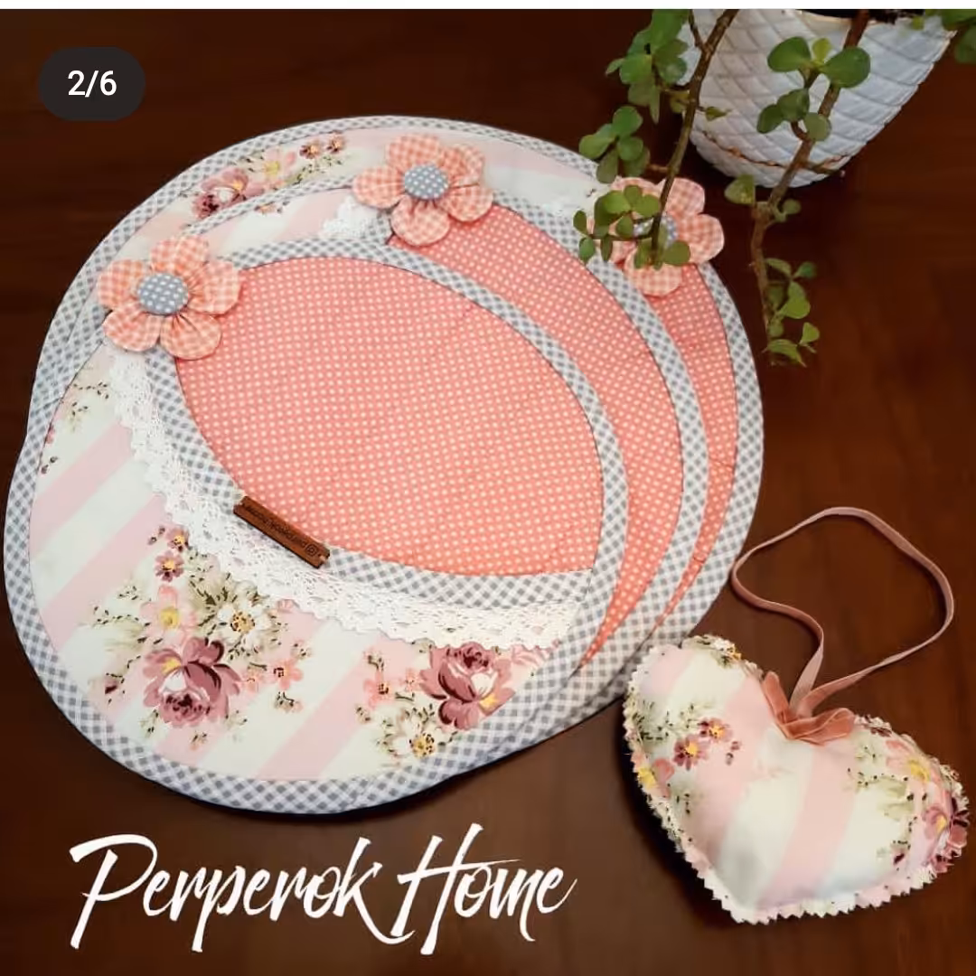 دم کنی مدل ماه 3 تکه جنس کتان نخ 