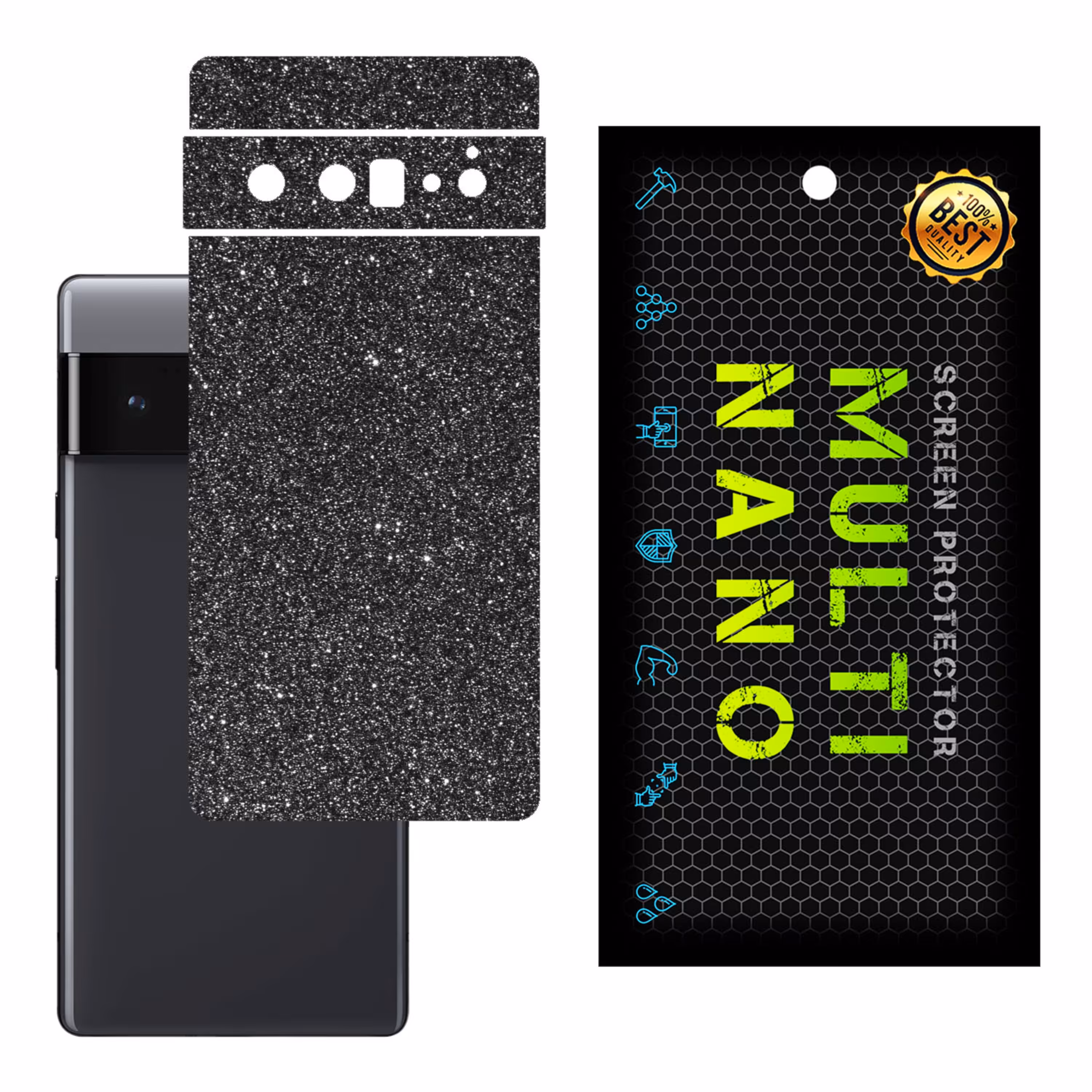 برچسب پوششی MultiNano مدل X-G1F-Gray برای پشت موبایل گوگل Pixel 6 Pro