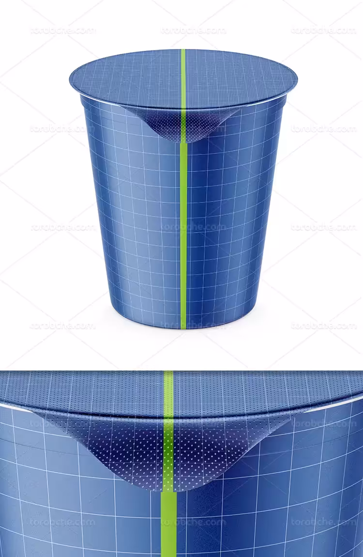 موکاپ ماست لیوانی بزرگ | گرافیک با طعم تربچه