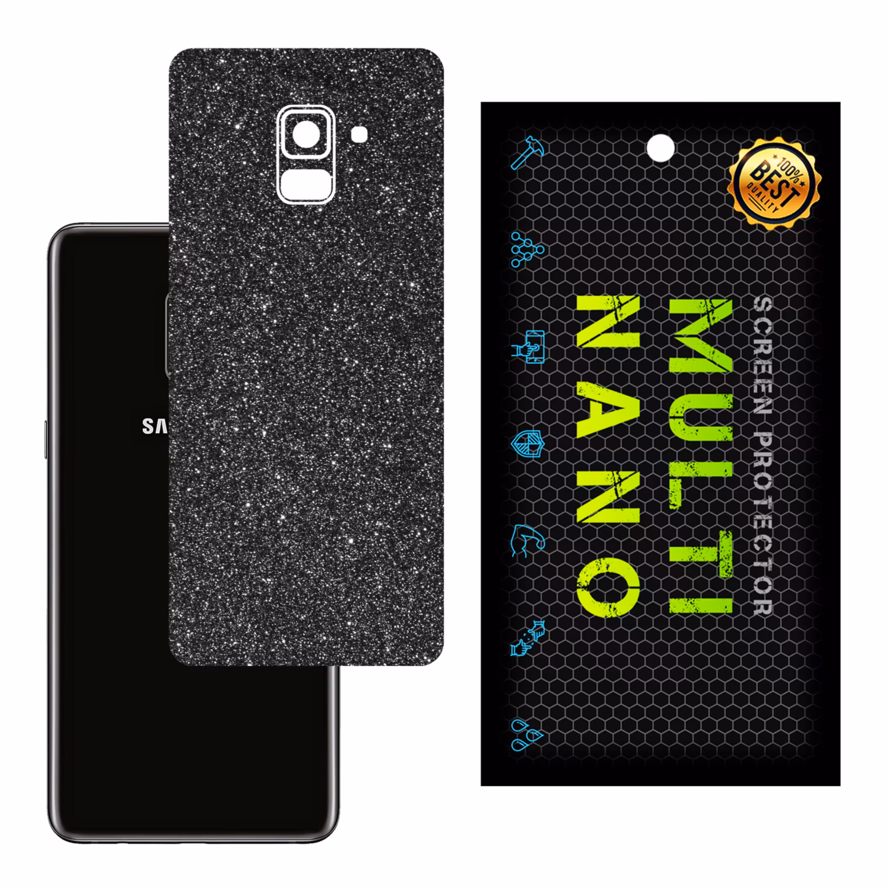 برچسب پوششی MultiNano مدل X-G1F-Gray برای پشت موبایل سامسونگ A8 Plus 2018