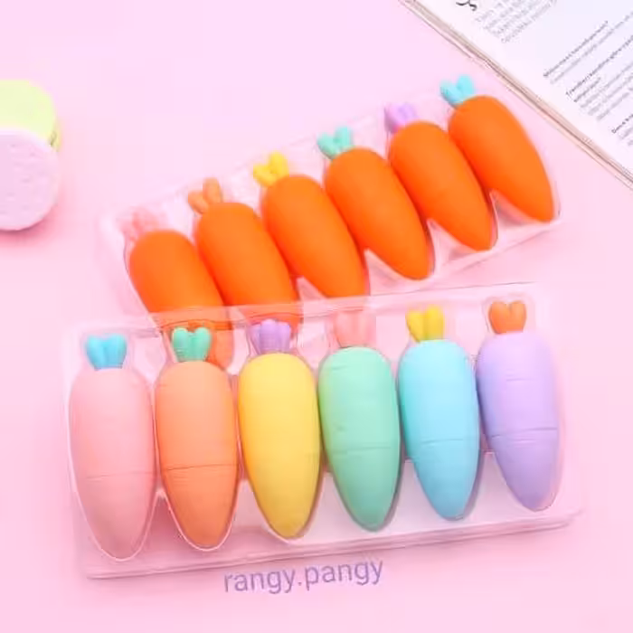 هایلایتر طرح هویج در 6 رنگ قیمت هر  رنگ  20000 تومان