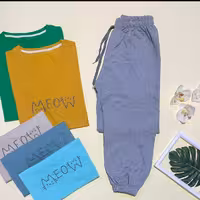 ست تیشرت شلوار گلدوزی 