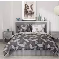 سرویس ملحفه مدل برگی ترکیبی دونفره 6تکه