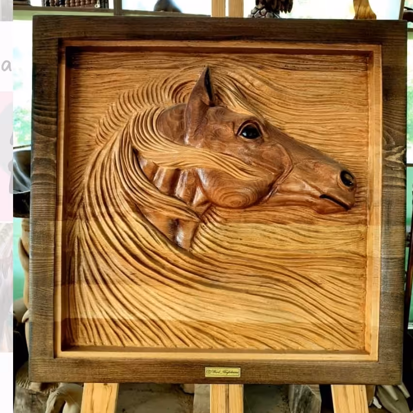 تابلو اسب نقش برجسته