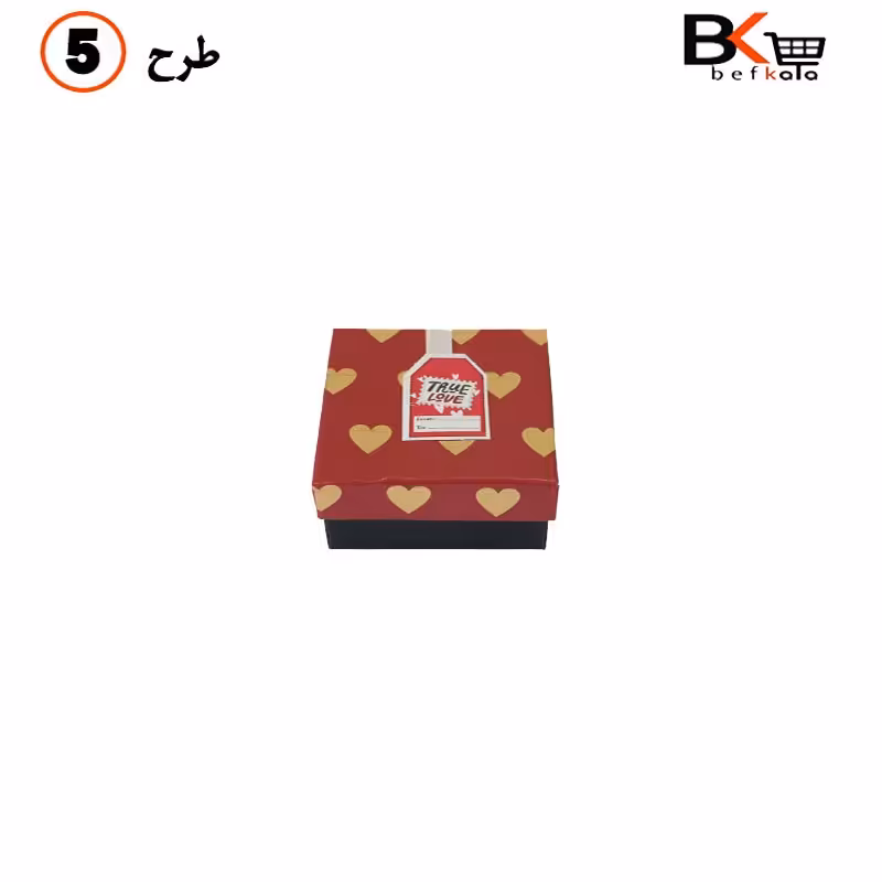 باکس کادویی جواهراتی مربعی طلاکوب سایز کوچک کد 87 طرح پنج

