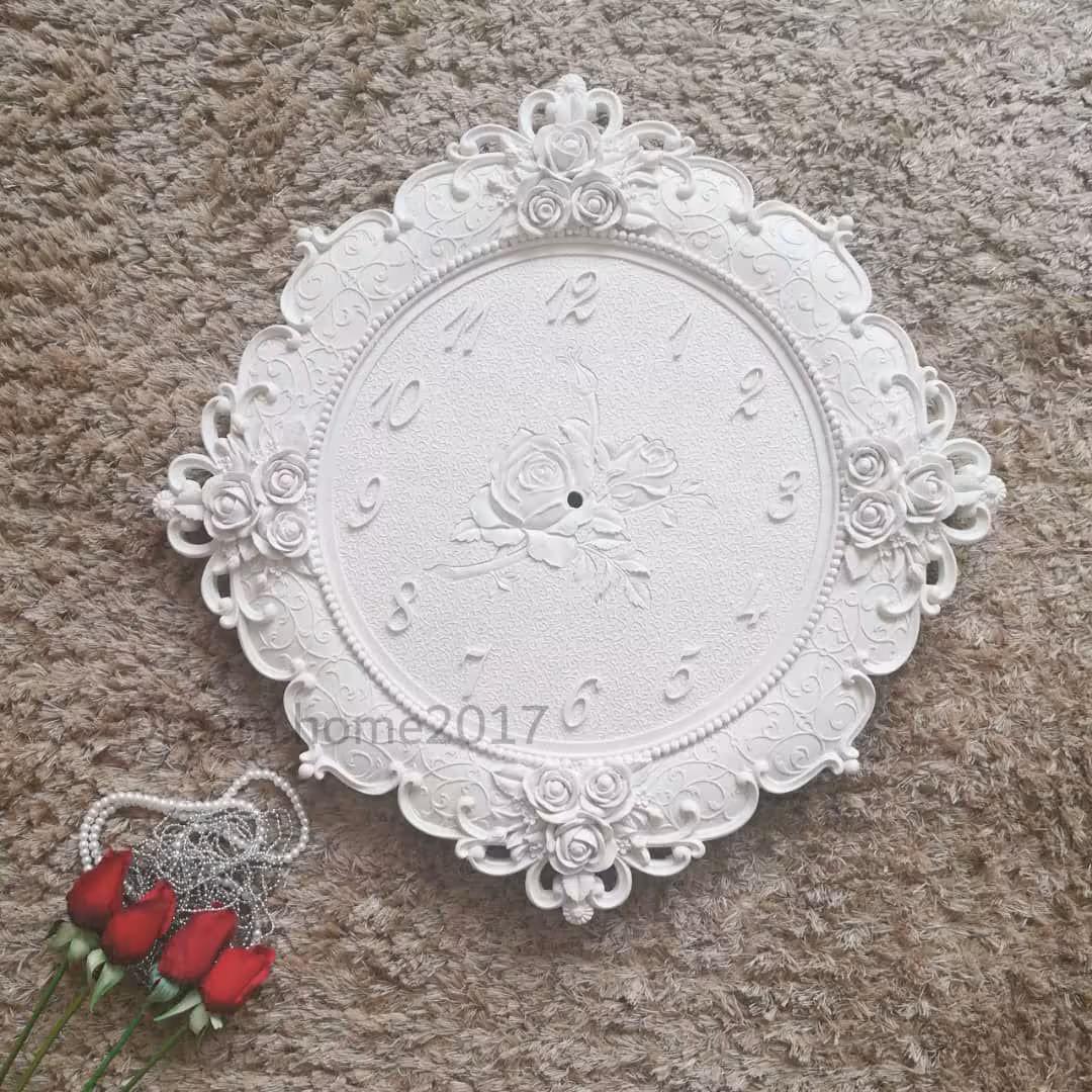 ساعت دیواری گلدار بزرگ پلی استر