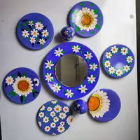 ست 7 تیکه  هفت سین به همرا دو عدد تخم مرغ  حتی میتونی بعد عید به عنوان دیوارکوب ازش استفاده کنی 