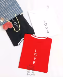 تیشرت راحتی لانگ چاپ Love