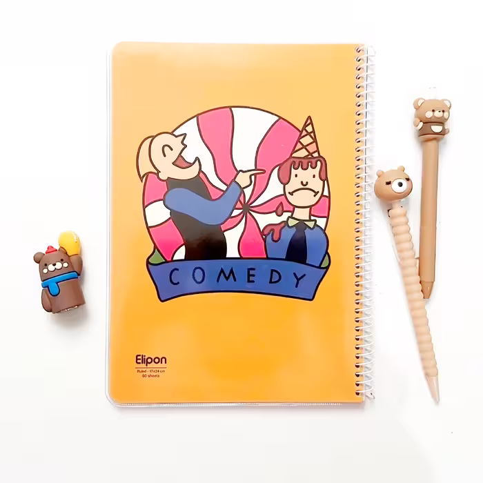 دفتر 60 برگ مجلد  الیپون طرح کمدی