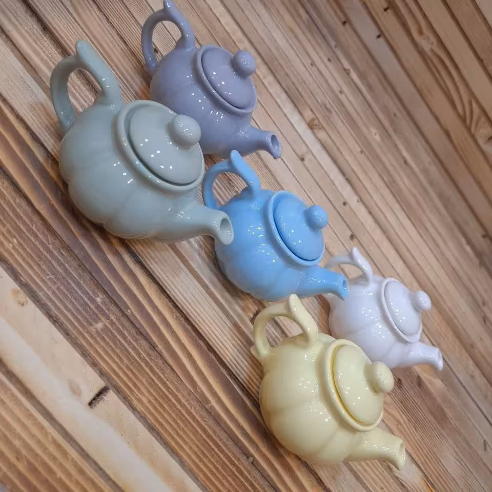 قوری زعفران سرامیکی قوری سرامیکی رنگی طرح کدو درجه یک