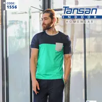 ست لباس راحتی و منزل تیشرت و شلوار اسلش مردانه تنسان مدل 1556