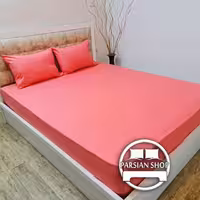 نیم ست ملحفه کشدار خوشخواب  میکرو ساده رنگی 3 تکه کشدار گلبهی