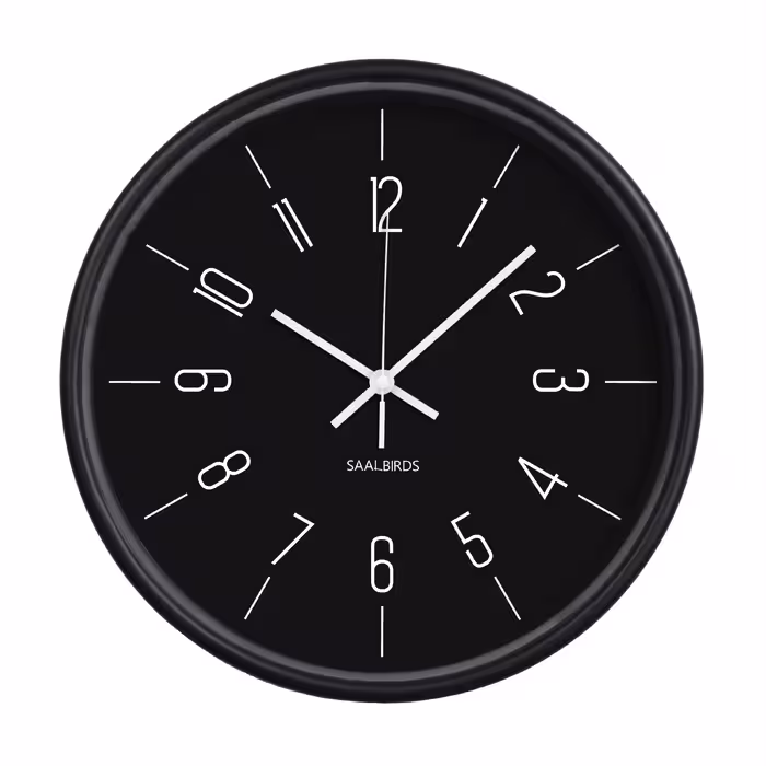 ساعت دیواری سال بردز مشکیCW142 قطر 32  (موتور بیصدا)