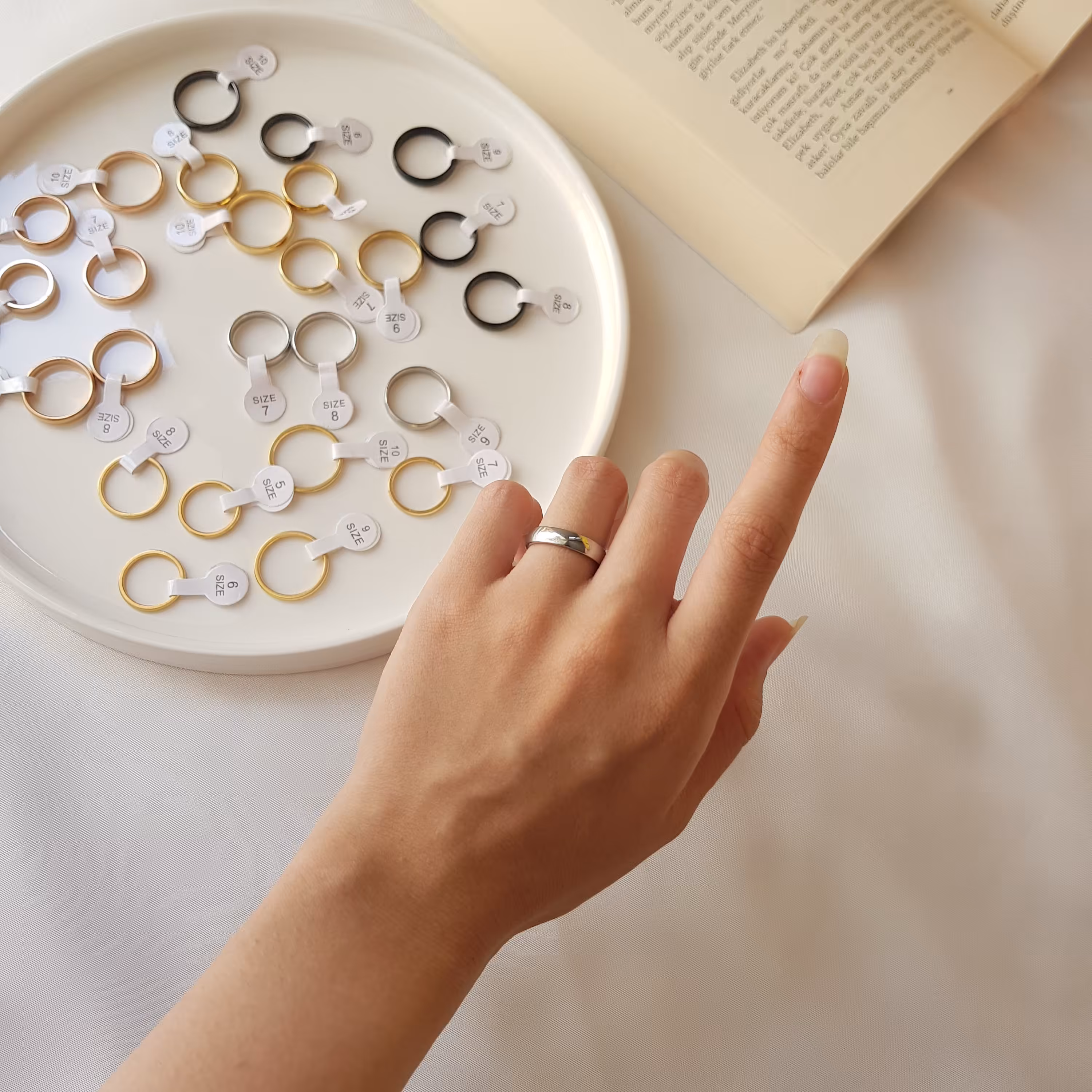 حلقه ساده استیل رنگ ثابت