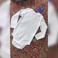 بادی زیر دکمه ای  تمام نخ آلمانی نوزادی  12تا24ماه  لوپیلو  سرهمی بادی سفید 