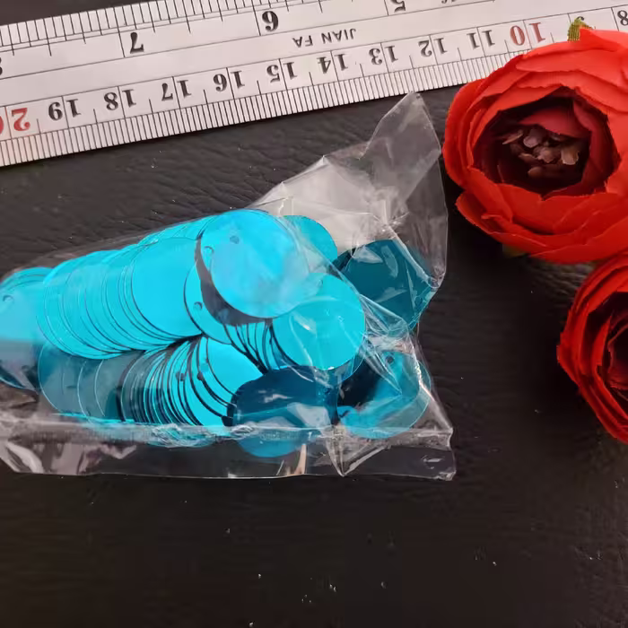 پولک سکه ای 1.5 سانت سبز بسته 100 تایی