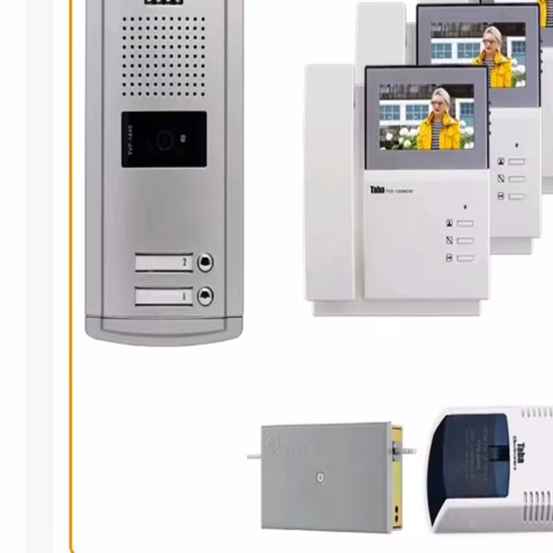 آیفون تصویری تابا . پک کامل  2 واحدی  . مدل 1040 با پنل سپهر 