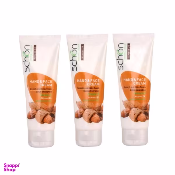 کرم مرطوب کننده دست و صورت شون مدل بادام حجم 75 میلی لیتر مجموعه 3 عددی