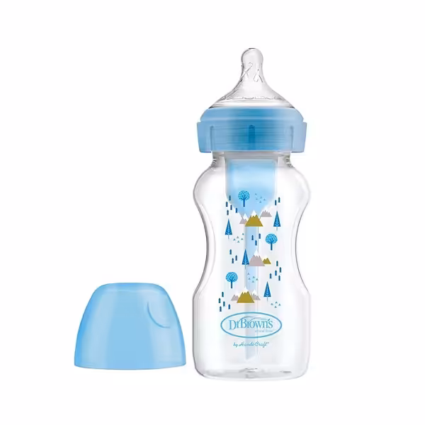 شیشه شیر طلقی 270 میل آپشن پلاس عریض دکتر براونز Dr Browns