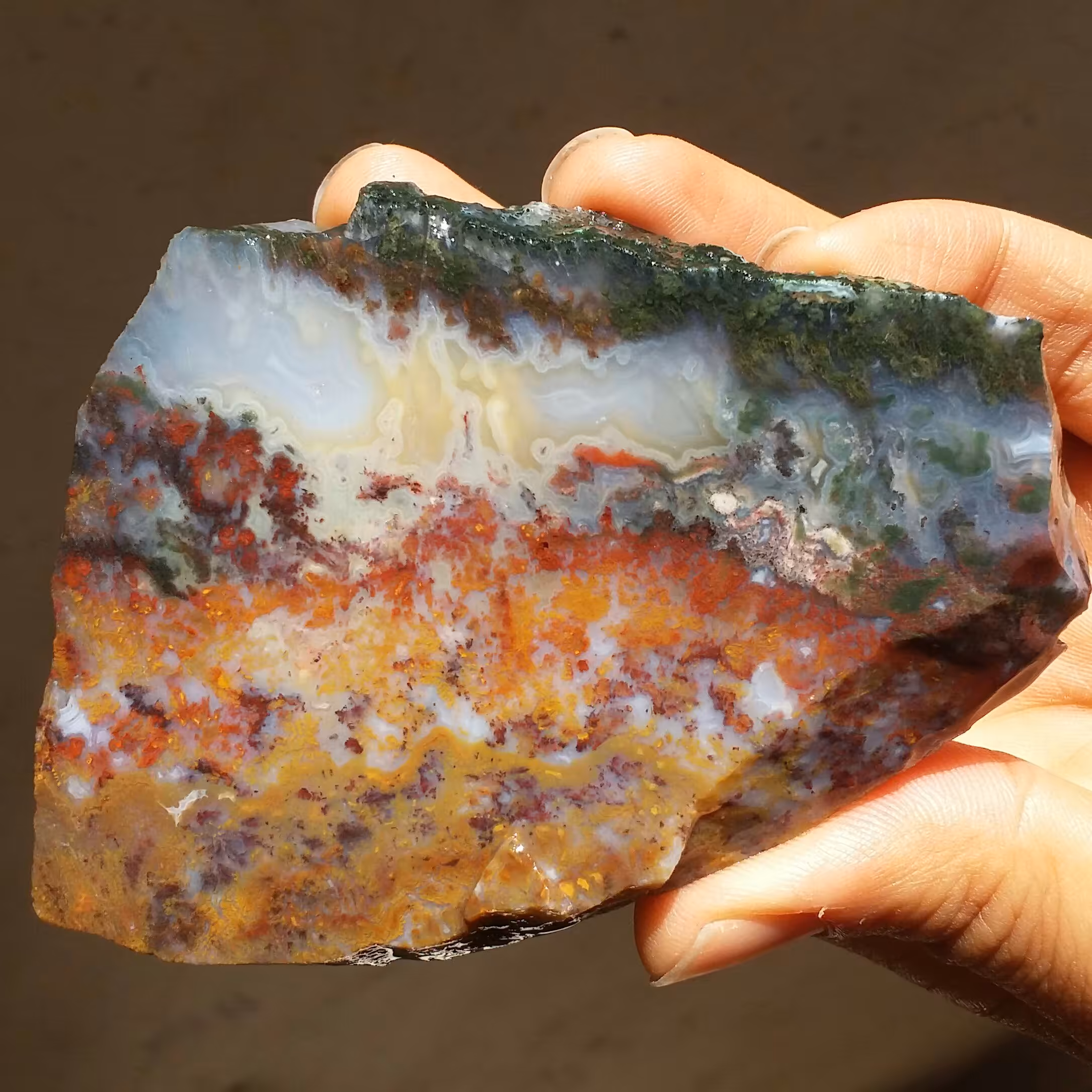 اسلایس سنگ راف عقیق شجر منظره 7 رنگ محشر 100 در 100 طبیعی شاهکار خلقت بی نظیییر
با قابلیت ساخت چند نگین دیدنی کد 9984