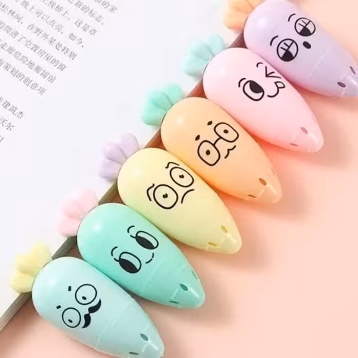 هایلاتر هویجی 6 رنگ جذاب فانتزی بامزه