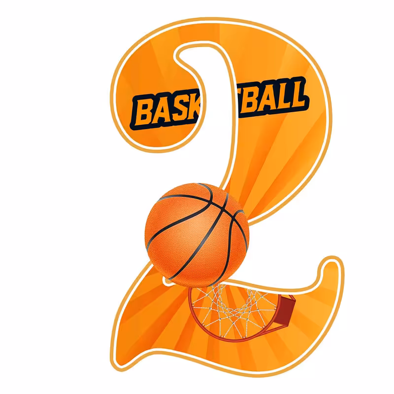 استند رومیزی مدل عدد 2 طرح بسکتبال کد 1918