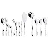 سرویس قاشق و چنگال 18 نفره ناب استیل طرح ورونا استیل براق (116 پارچه)