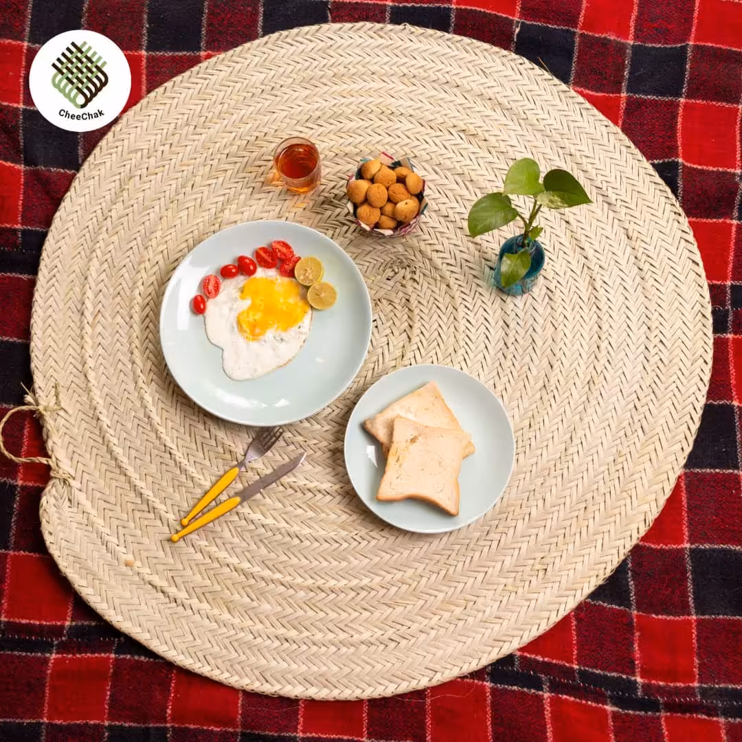 سفره حصیری قطر 80 سانت