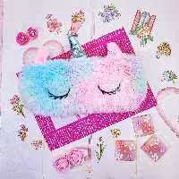 ست تکشاخ صورتی . جامدادی پولیشی وارداتی با کیفیت. لوازم التحریر فانتزی . لوازمتحریرمدرسه