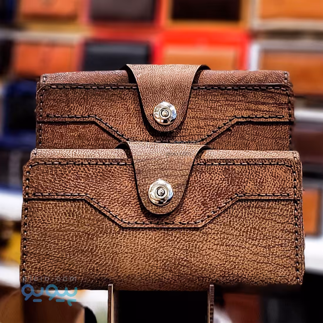 کیف پول سه لت چرم دست دوز
