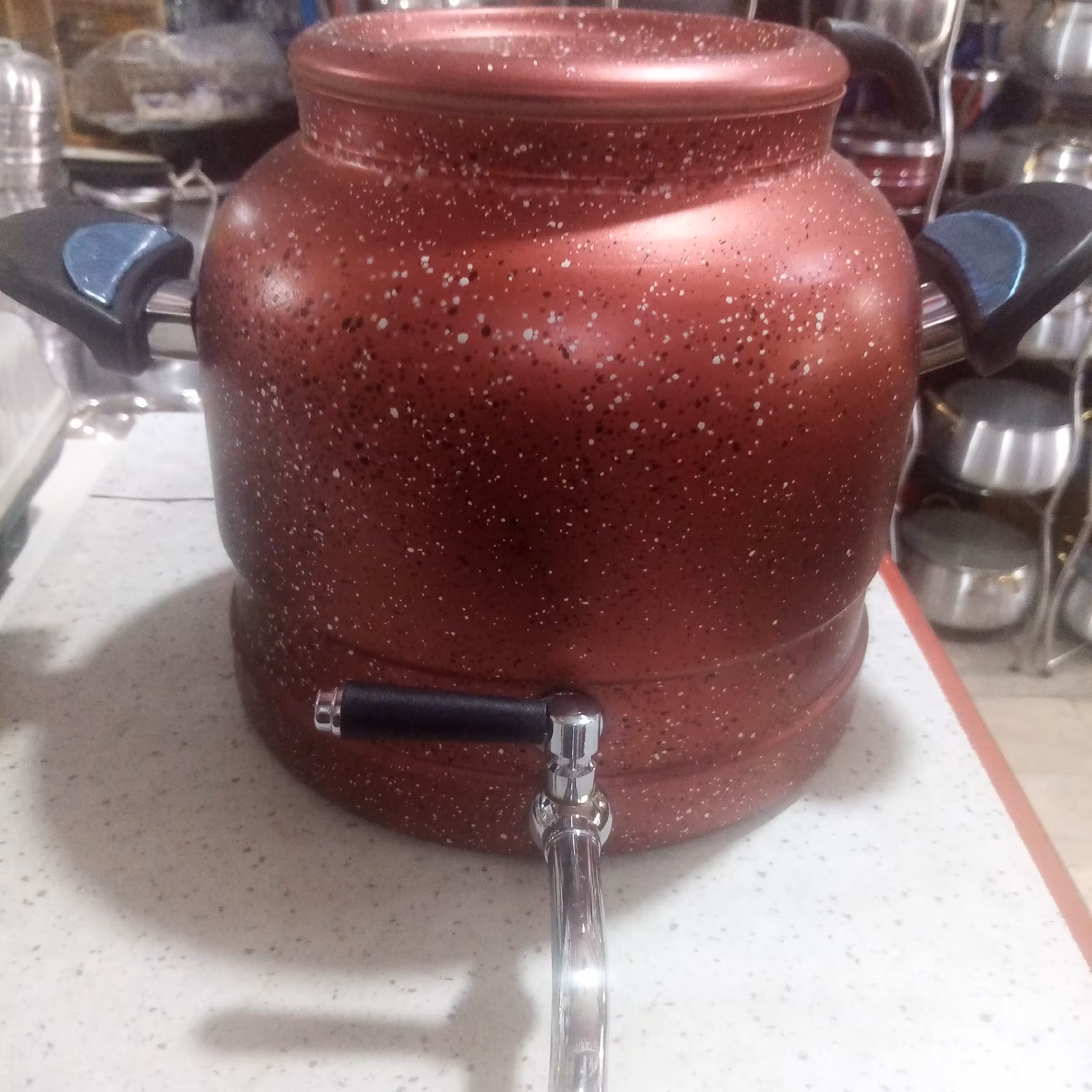 کتری شیر دار رنگ کوره ای 8 لیتر