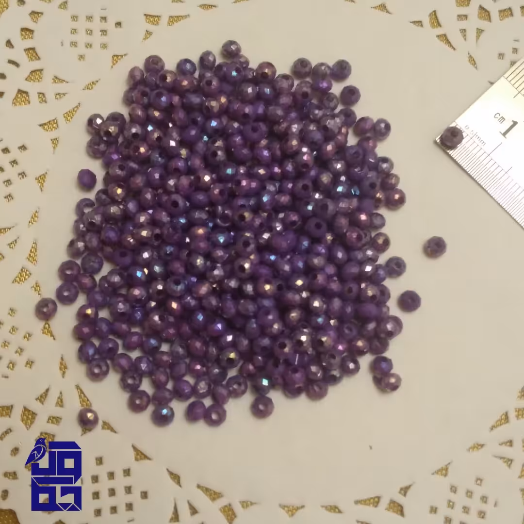 کریستال پلاستیکی سایز 4 رنگ بنفش پک 100 عددی