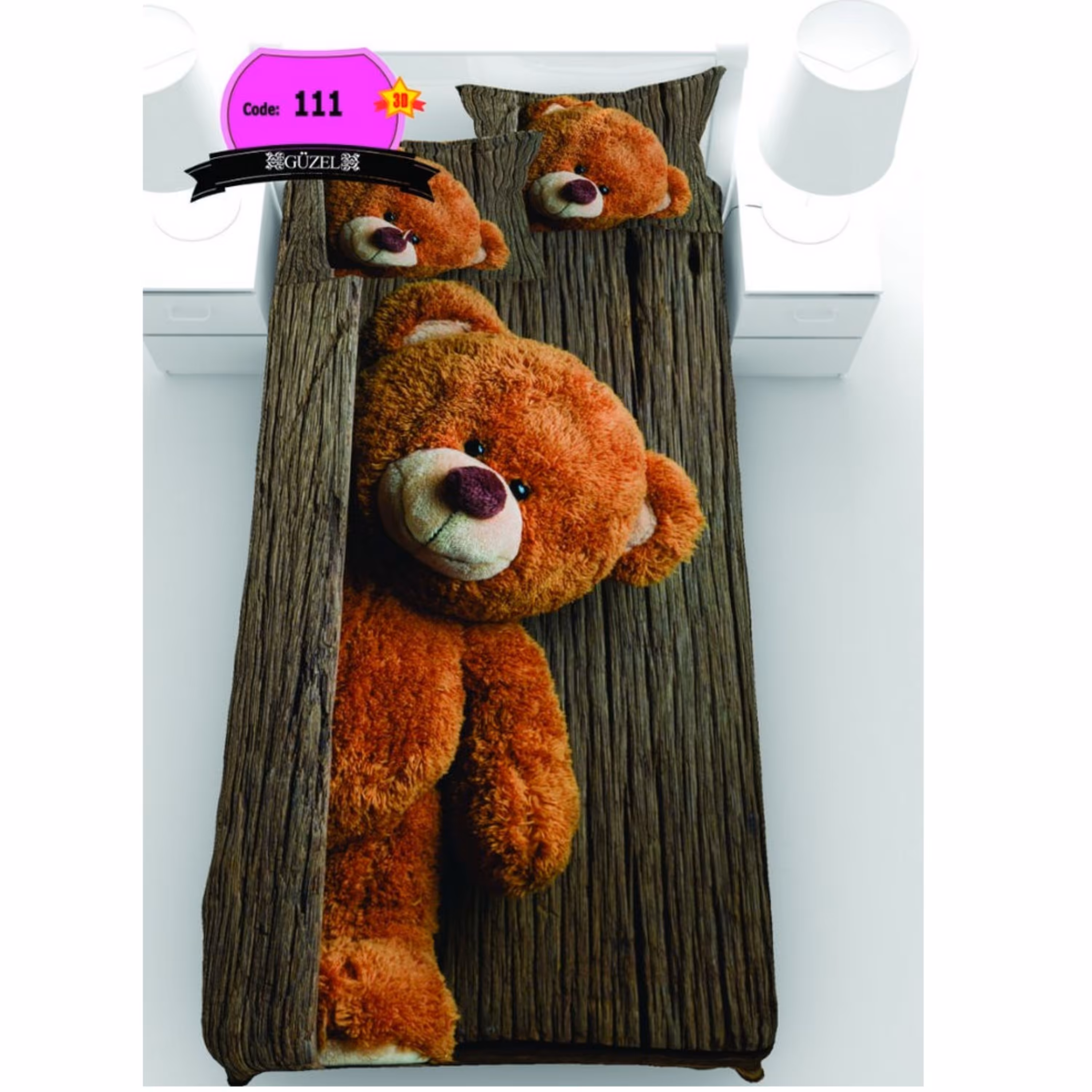 روتختی تک نفره سه بعدی برند گوزل -5 تکه -کد 111