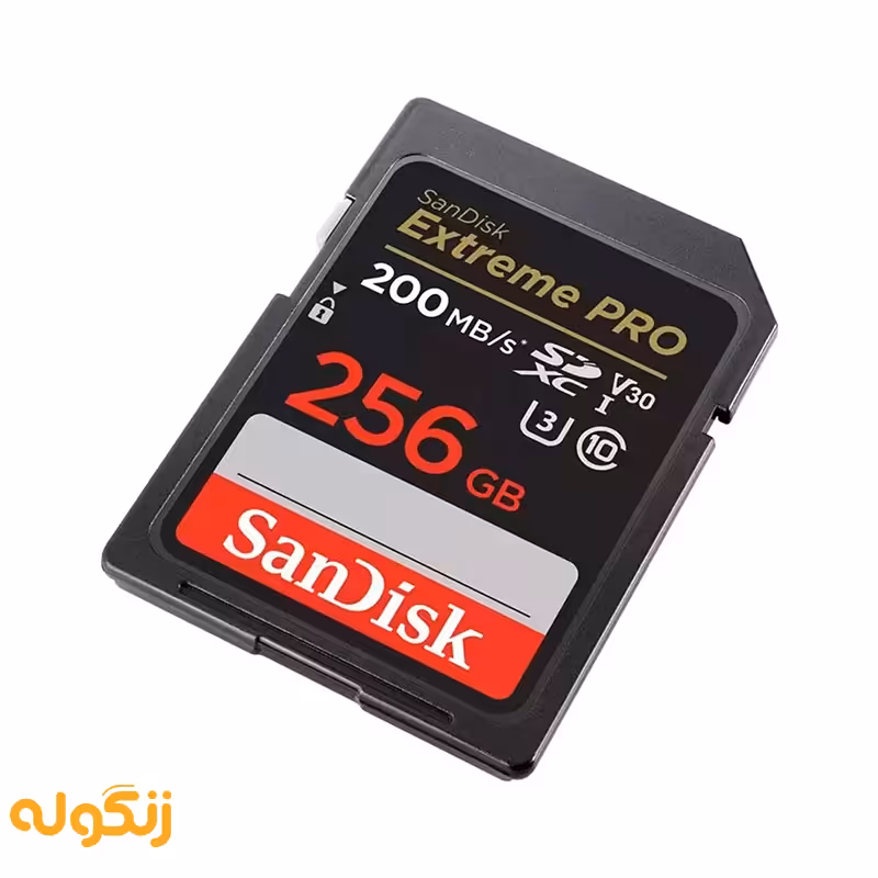 کارت حافظه SDXC سن دیسک مدل Extreme Pro V30 کلاس 10 استاندارد UHS-I U3 سرعت 200mbps با ظرفیت 256 گیگابایت - زنگوله