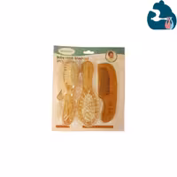 ست 3 تکه شانه و برس چوبی نیو بی بی new baby